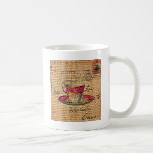 Mug Tasse-thé rustique victorienne rose