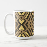 Tasse, un motif géométrique multicolore vibrant de