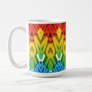Mug Tasse, un motif zigzag coloré et vibrant design