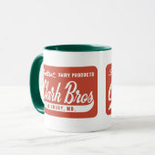 Mug Tasse, vert et rouge de café de frères de Clark (Devant gauche)
