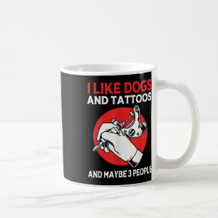 Mug Tatouage Artiste Tatouage Encre J'Aime Chiens Et T