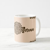 Mug Tatouage au henné Brown - Motifs Mehendi Brown (Devant droit)