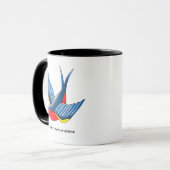Mug Tatouage bleu rouge avale (Devant gauche)