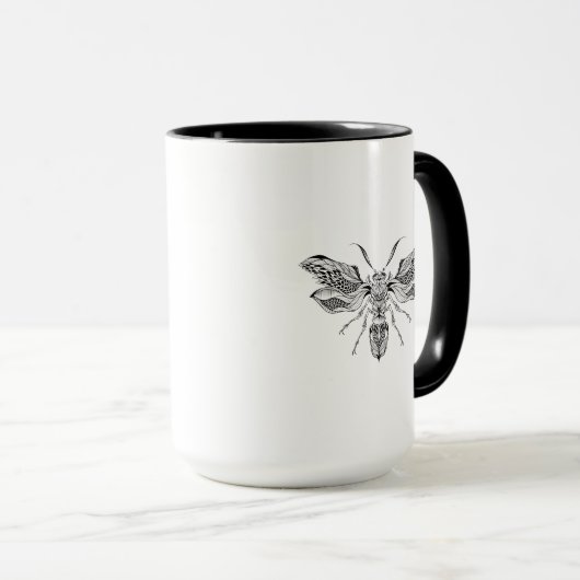 Mug Tatouage d'Abeille-Guêpe (Devant droit)