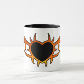 Mug Tatouage de coeur de flamme (Centre)
