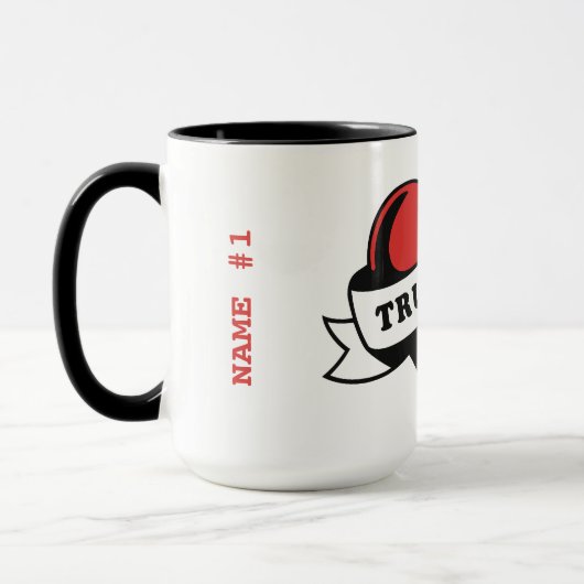 Mug Tatouage de cœur de véritable amour | Conception d (Gauche)