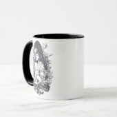 Mug Tatouage de femme à crâne sucré gothique (Devant gauche)