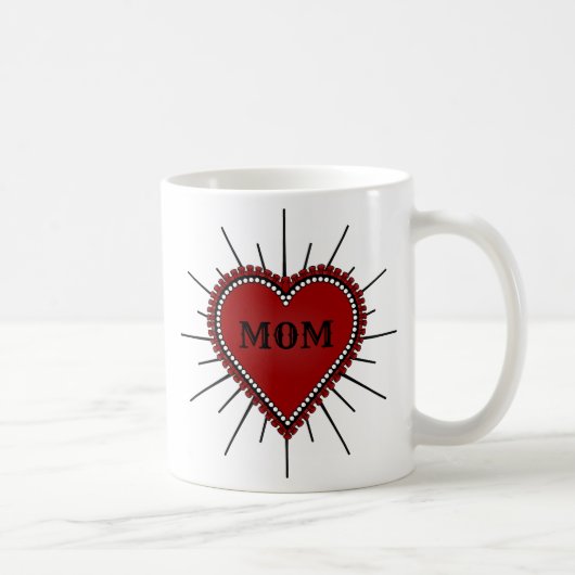 Mug Tatouage de maman au coeur rouge (Droite)