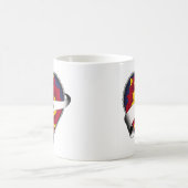 Mug Tatouage de maman du coeur rose (Centre)