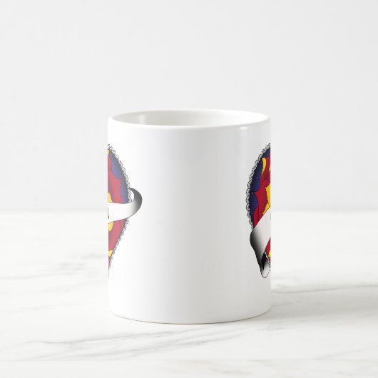 Mug Tatouage de maman du coeur rose (Centre)