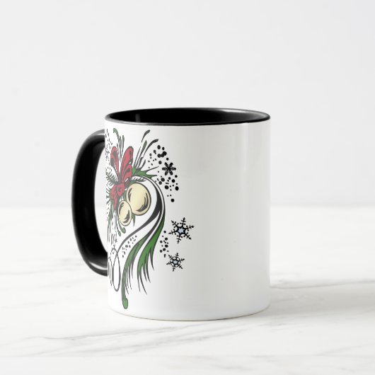 Mug Tatouage de Noël (Devant gauche)
