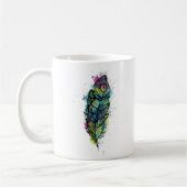 Mug Tatouage de plume d'aquarelle (Gauche)