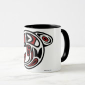 Mug tatouage de poisson tribal (Devant droit)