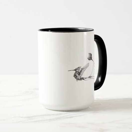 Mug Tatouage d'oiseau de Psychedlic (Devant droit)