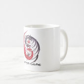 Mug Tatouage frais de Yin Yang de dragon (Devant droit)