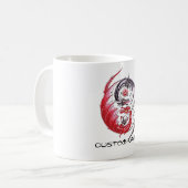 Mug Tatouage frais de Yin Yang de dragon (Devant gauche)