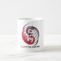 Tatouage frais de Yin Yang de dragon