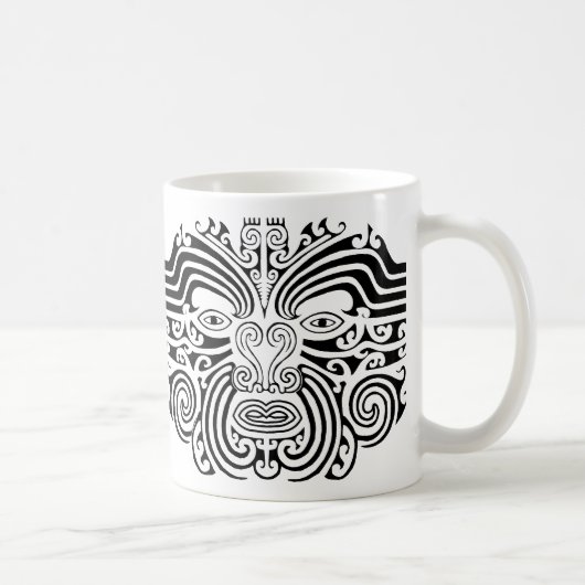 Mug Tatouage maori - noir et blanc (Droite)