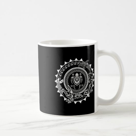 Mug Tatouage polynésien maori Orca Dolphin Turtle Scub (Droite)