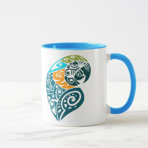 Mug Tatouage tribal d'ara de bleu et d'or