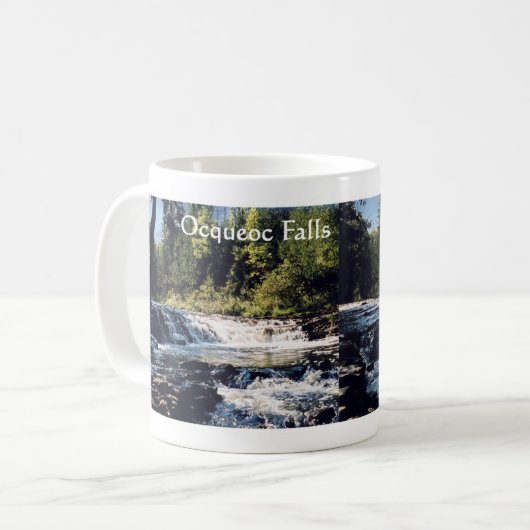 Mug Taupe de Ocqueoc Falls (Devant gauche)