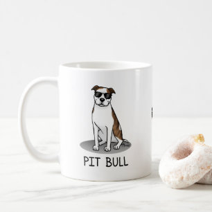 Mug Taureau cool avec lunettes de soleil (lb brindle b