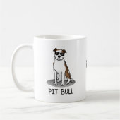 Mug Taureau cool avec lunettes de soleil (lb brindle b (Gauche)