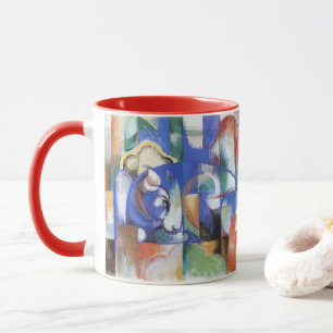 Mug Taureau couché par Franz Marc, Art cubiste vintage