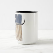 Mug Taureau de Longhorn sur Distressed Texas (Centre)