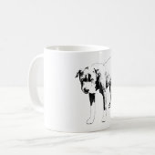 Mug Taureau de vacances, Regard stable (Devant gauche)