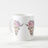 Mug Taureau Et Roses Et Bufs Colorés (Devant gauche)