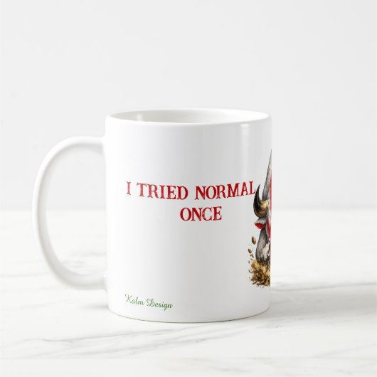 Mug Taureau rouge et blanc (Gauche)