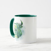 Mug Taureau vert | Conception commerciale | Marbre (Devant gauche)