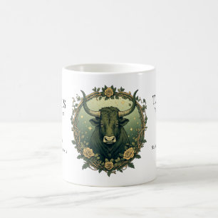 Mug Taureau Zodiaque Art Nouveau Vintage Taureau