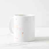 Mug Taureau Zodiaque Ligne d'Art Blanc Pêche (Devant gauche)