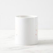 Mug Taureau Zodiaque Ligne d'Art Blanc Pêche (Centre)