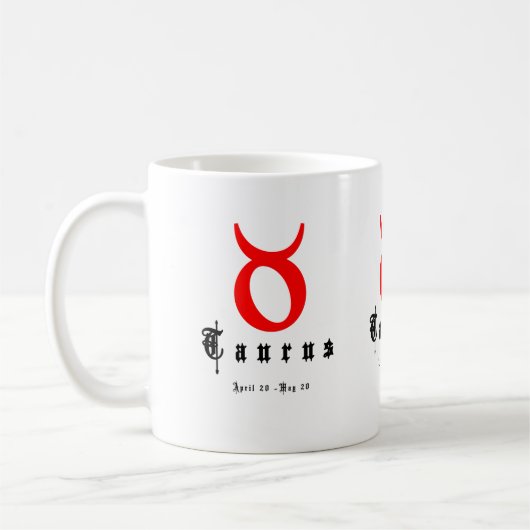 Mug TAURUS 20 avril - 20 mai (Gauche)
