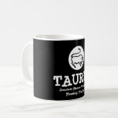 Mug Taurus Bull Vrishabha Sanskrit Signifiant Noir Bla (Devant gauche)