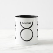 Mug TAURUS, Conception abstraite du signe zodiaque, (Centre)