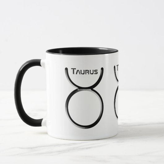 Mug TAURUS, Conception abstraite du signe zodiaque, (Gauche)