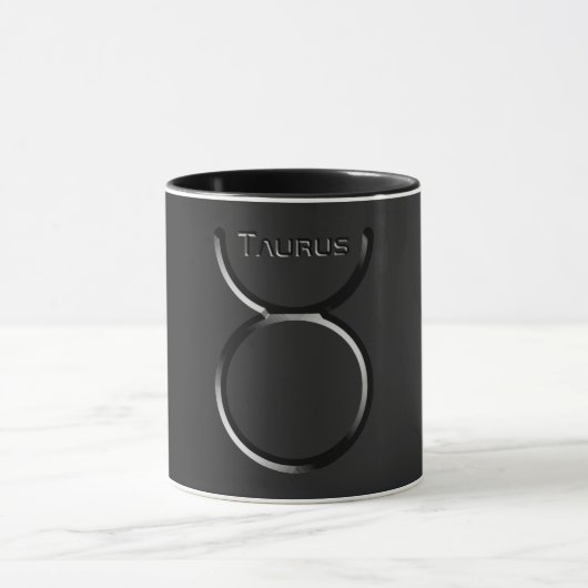Mug TAURUS, Conception abstraite du signe zodiaque, (Centre)