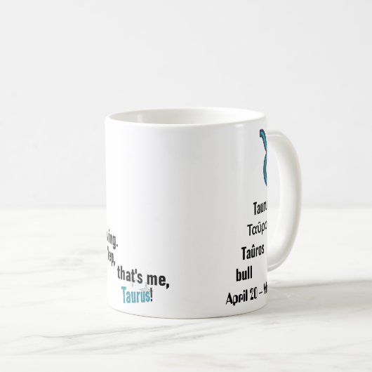 Mug Taurus Fun & Inspiration Design pour un usage quot (Devant droit)