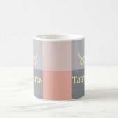 Mug Taurus gris rose moderne (Centre)