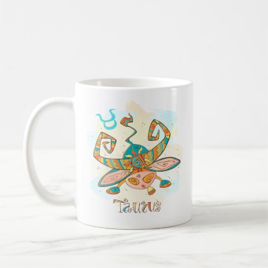 Mug Taurus Horoscope Zodiac 20 avril - 20 mai Annivers (Gauche)