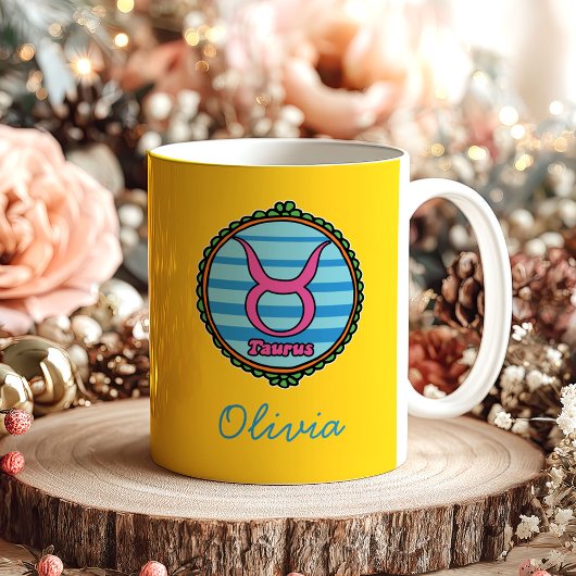 Mug Taurus personnalisé Groovy