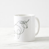 Mug Taurus Taureau minimaliste (Devant droit)
