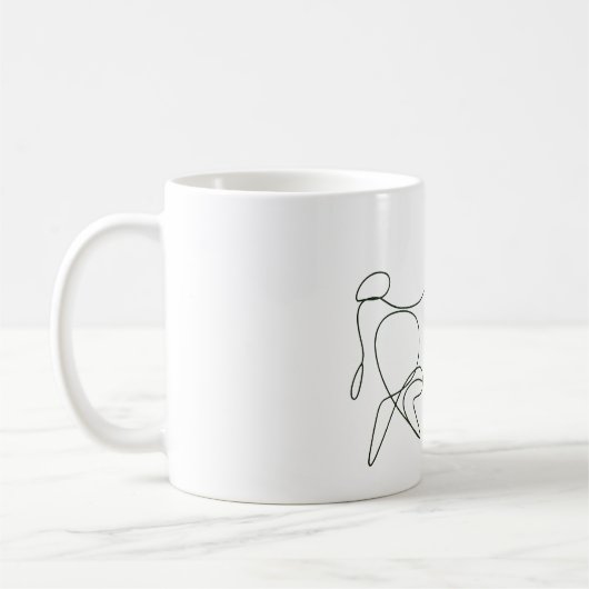 Mug Taurus Taureau minimaliste (Gauche)