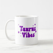Mug Taurus Vibes Zodiac Astrologie Purple Stars Café (Gauche)