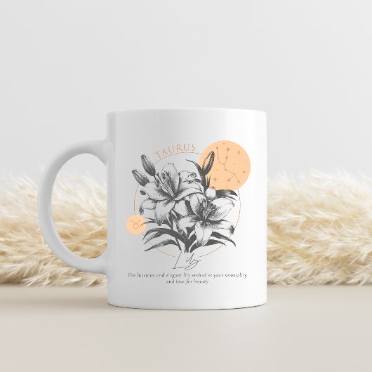 Mug Taurus zodiac fleur de naissance mois anniversaire