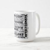Mug Taurus Zodiac Mot Cloud Inspiration (Devant droit)